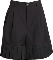 Noir Kei Ninomiya Wool Blend Gabardine Shorts