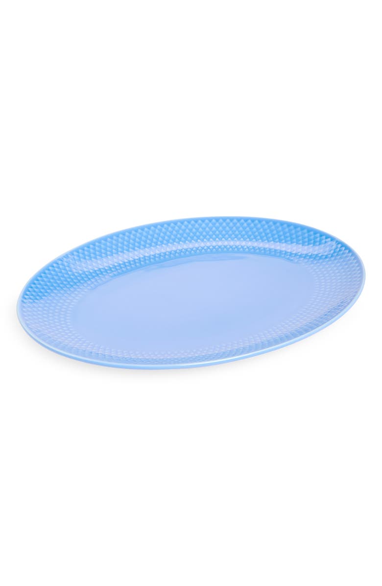 Lyngby Porcelaen Rhombe Color Oval Serving Dish, Main, color, Blue