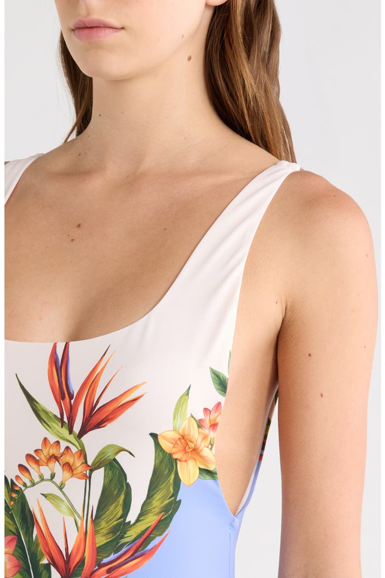 Hilo Floral One-Piece Swimsuit, Alternate, color, HILO STRIPES LIGHT BLUE