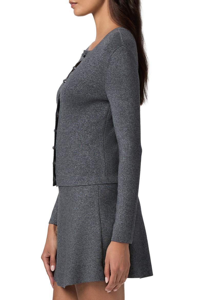 Anzu Metallic Cardigan, Alternate, color, DARK GREY MULTI SPARKLE