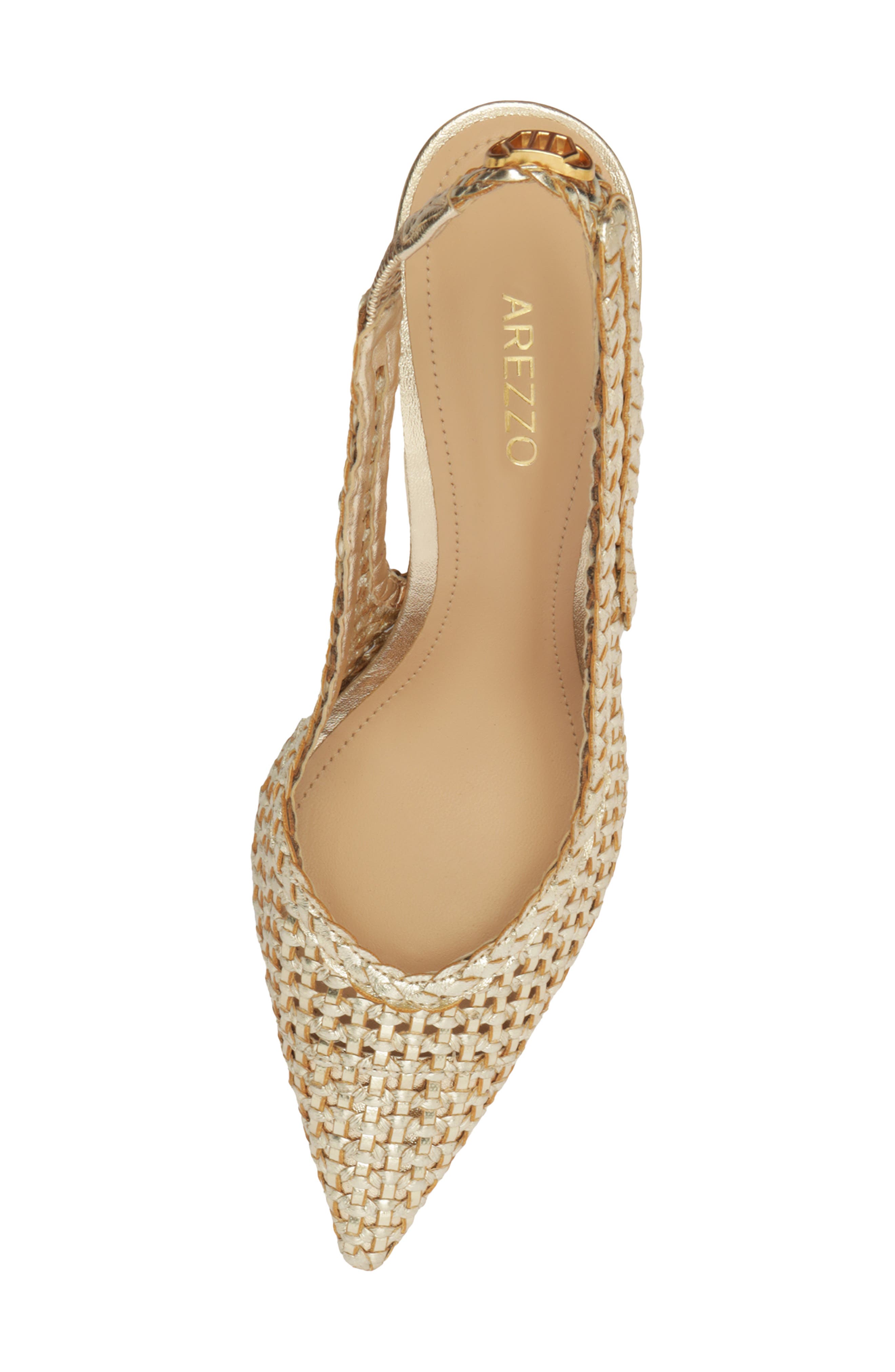 Arezzo Eva Slingback Stiletto Pump, Alternate, color, Platino