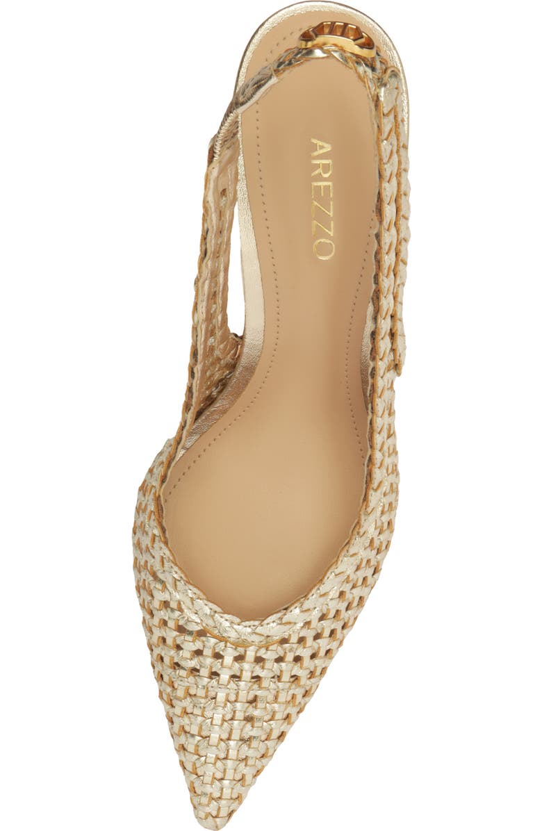 Arezzo Eva Slingback Stiletto Pump, Alternate, color, Platino