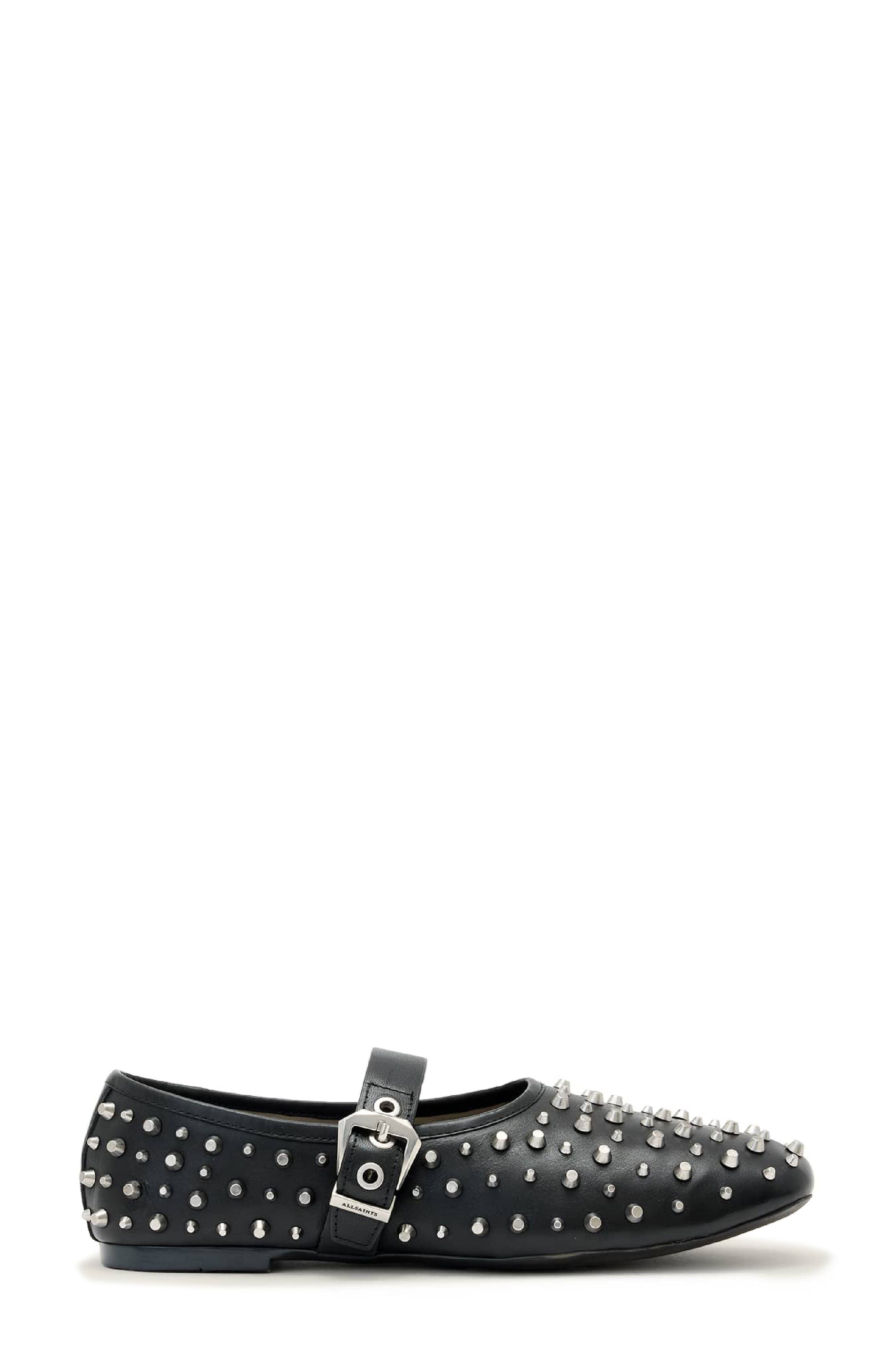 AllSaints Hollie Mary Jane Flat, Alternate, color, Black