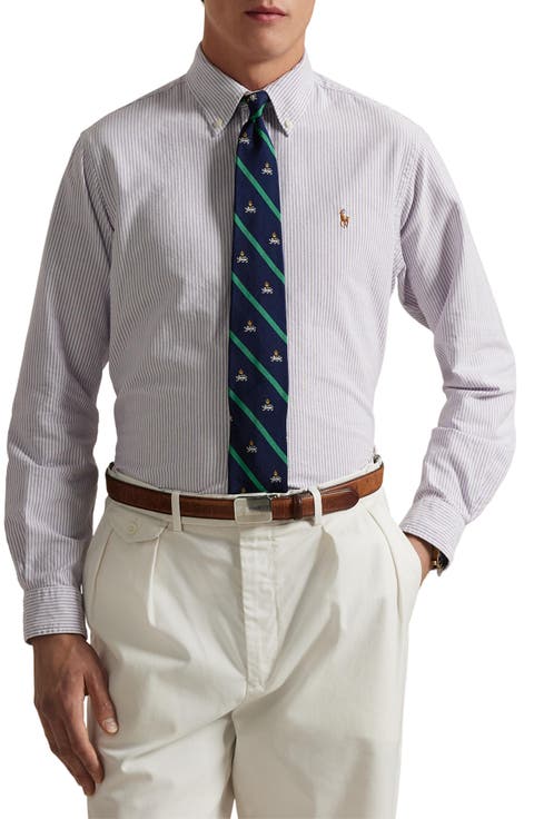 Stripe Classic Fit Oxford Button-Down Shirt