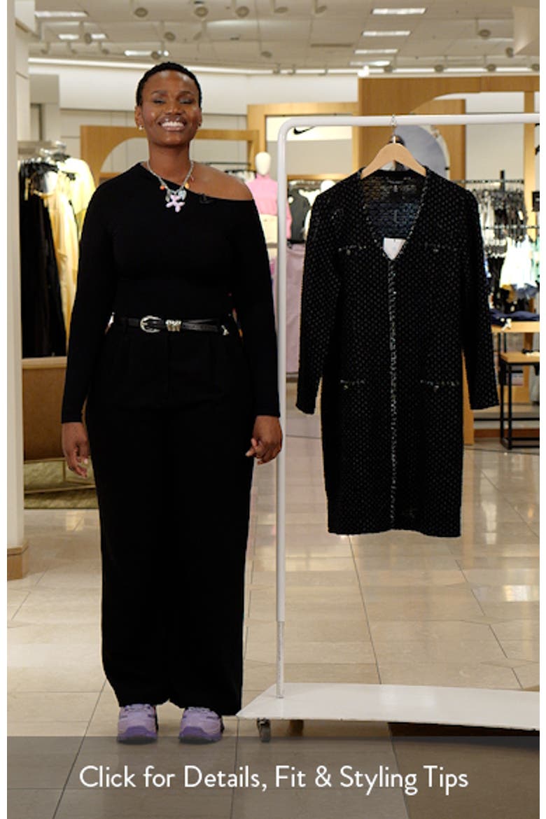 Metallic Braid Detail Long Sleeve Dress video