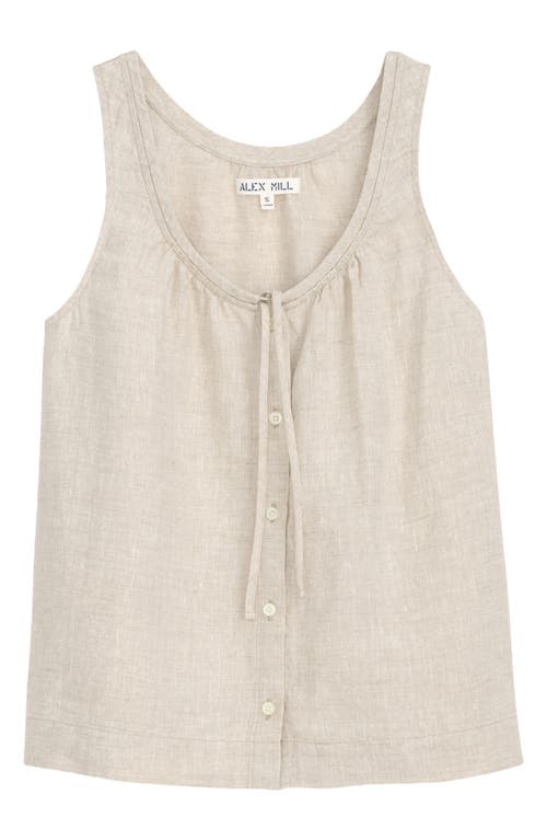 Alex Mill Sidney Sleeveless Linen Button-up Top