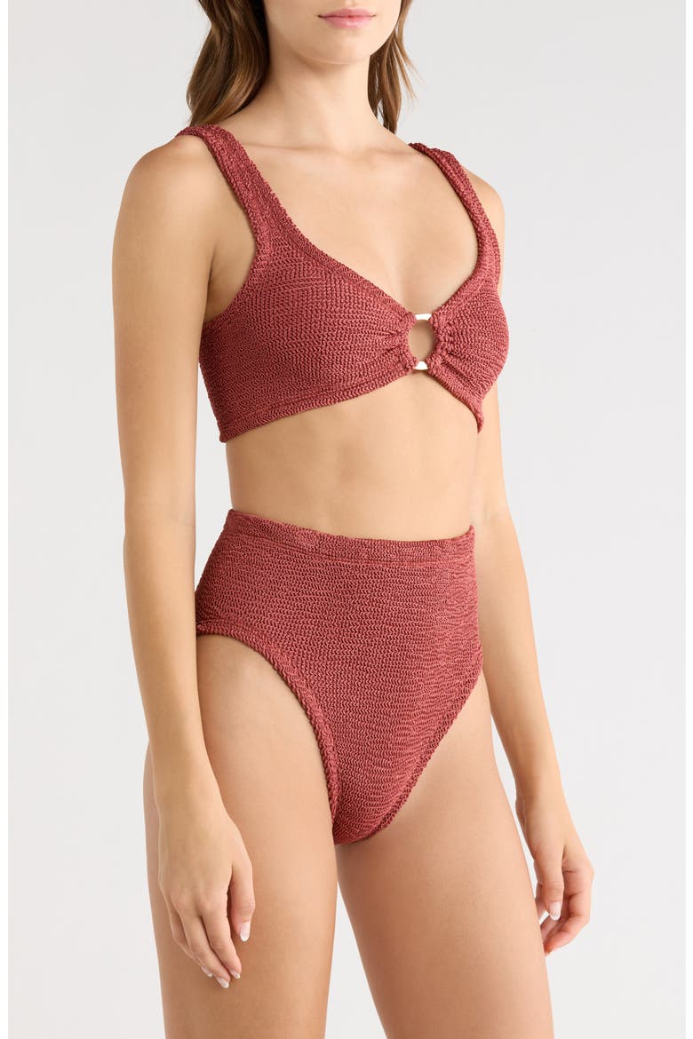 Nadine Two-Piece Swimsuit, Alternate, color, METALLIC ROSEWOOD