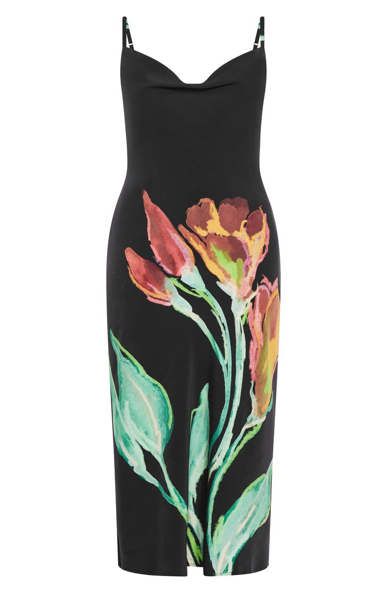 City Chic Averi Midi Slipdress, Alternate, color, Vivid Stem