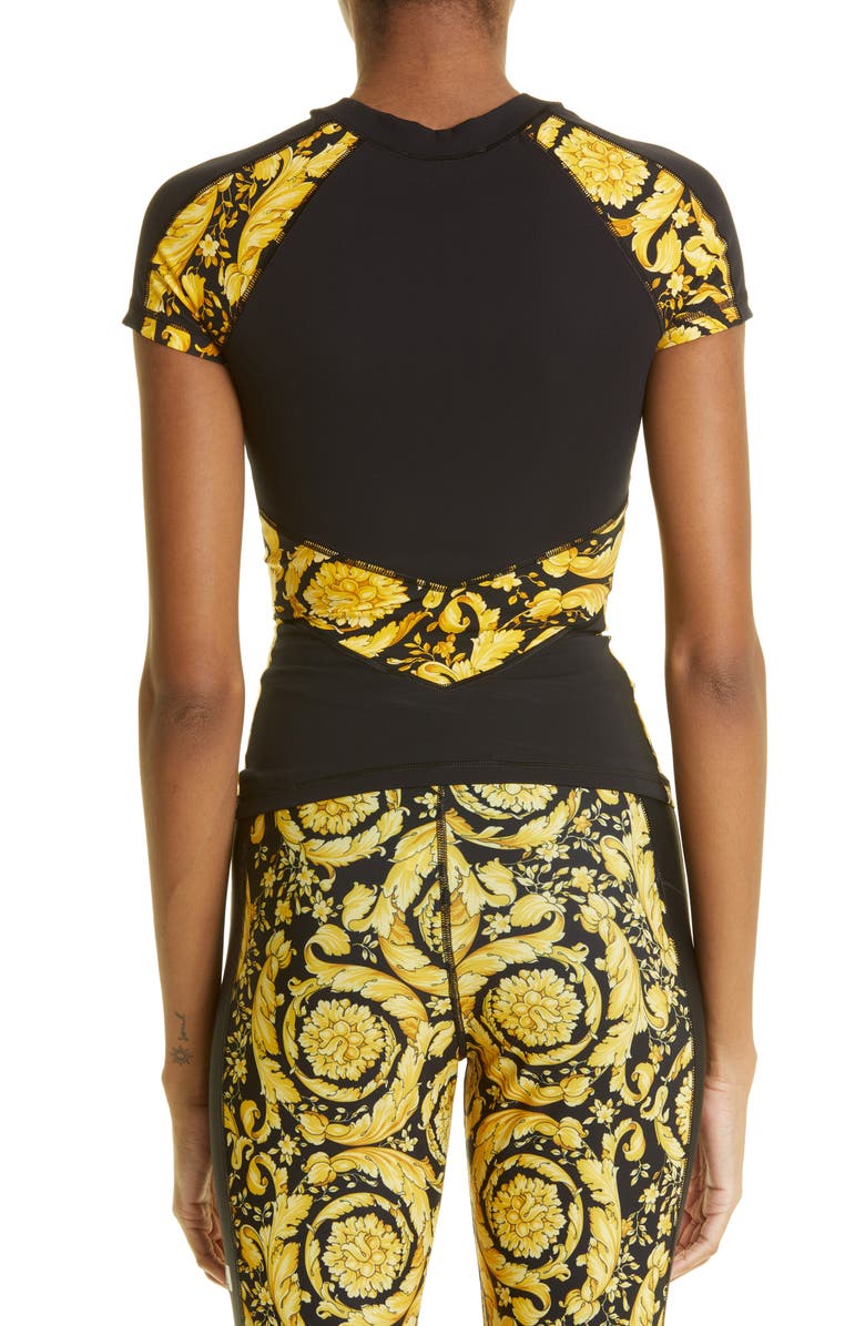 Versace Barocco Print T-Shirt, Alternate, color, 
