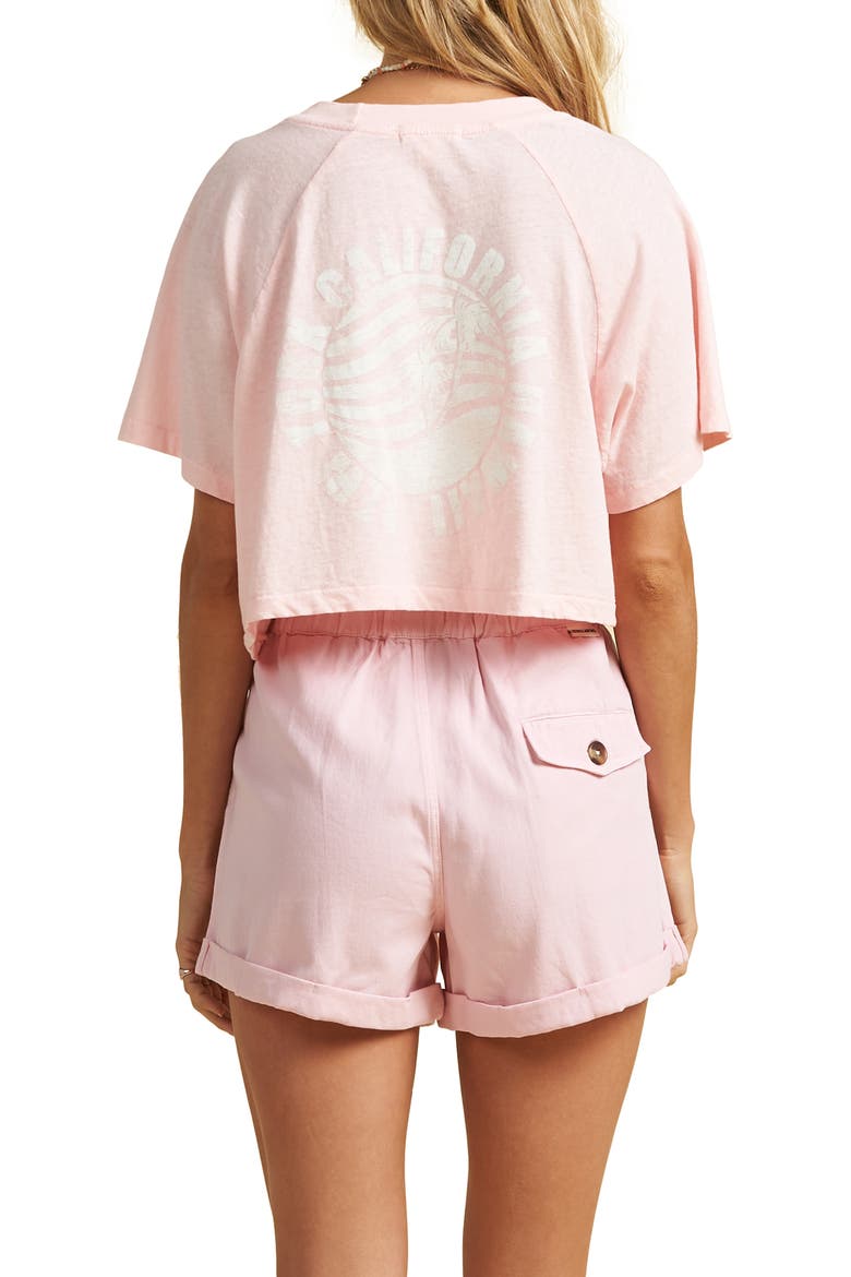 x The Salty Blonde Just Beachin' Crop Graphic Tee, Alternate, color, PRR-PRIMROSE
