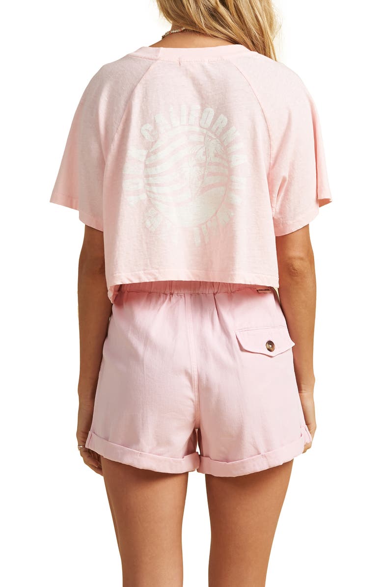 Billabong x The Salty Blonde Just Beachin' Crop Graphic Tee, Alternate, color, 