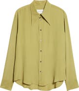 AMI PARIS Crêpe de Chine Button-Up Shirt