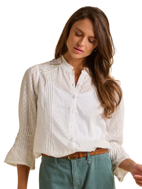 Elva 3/4 Sleeve High Neck Shirt