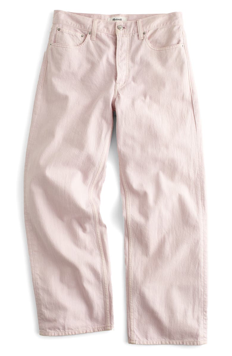 Madewell Low Slung Baggy Crop Jeans, Alternate, color, Marble Lilac