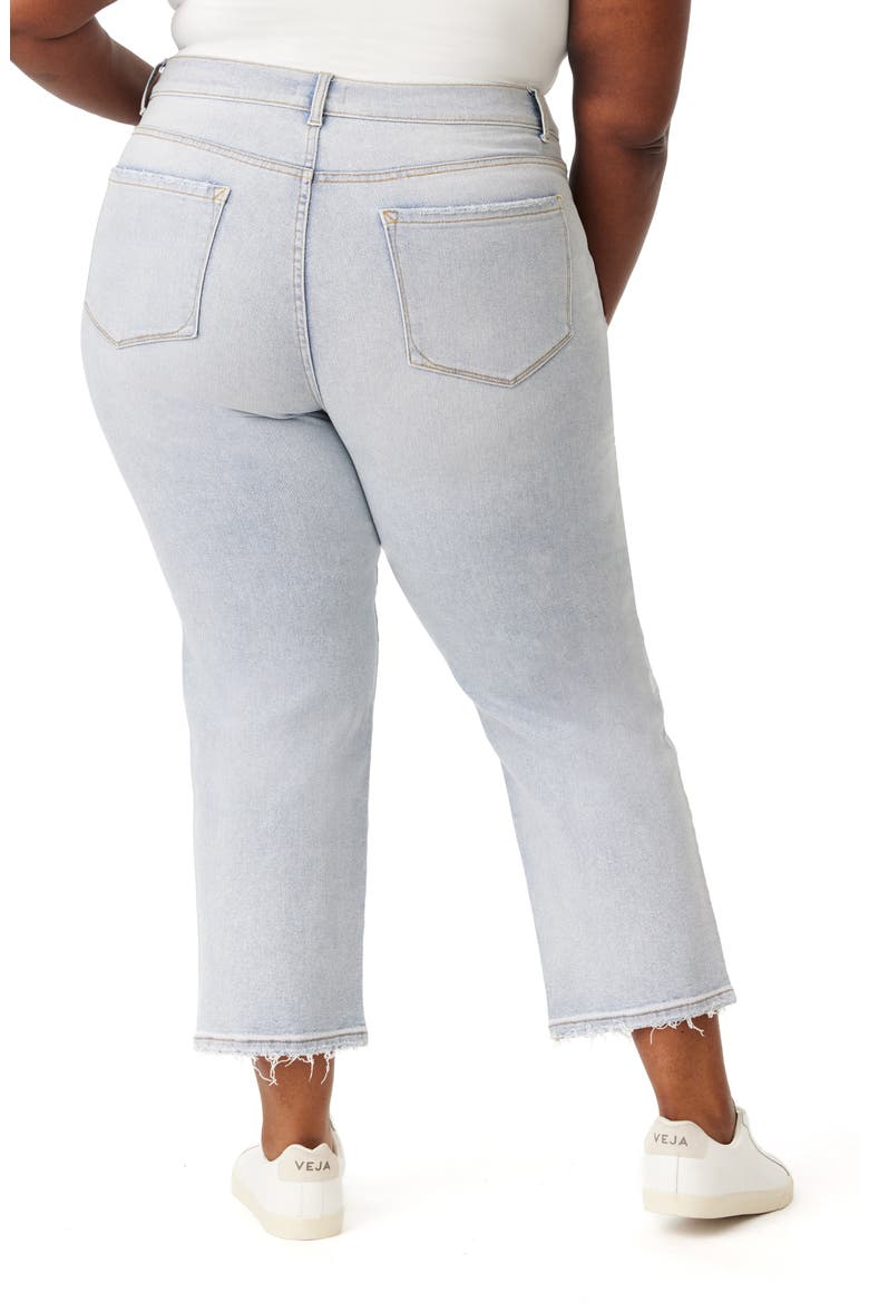 Ella High Waist Crop Slim Straight Leg Jeans, Alternate, color, PACE