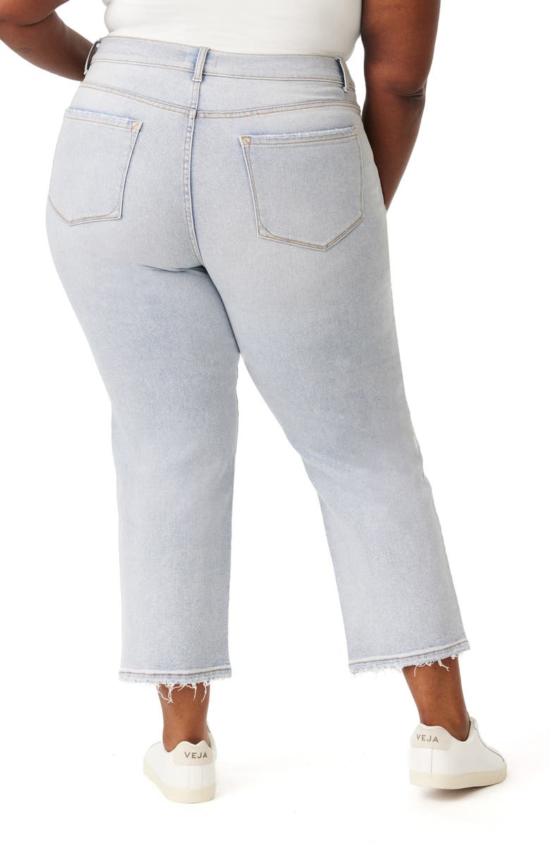 Kensie Ella High Waist Crop Slim Straight Leg Jeans, Alternate, color, Pace