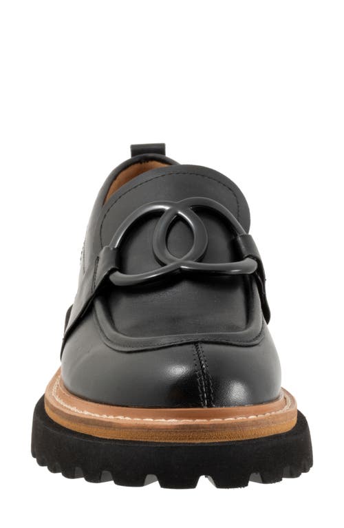 Eos Footwear Abbi Lug Sole Bit Loafer In Black