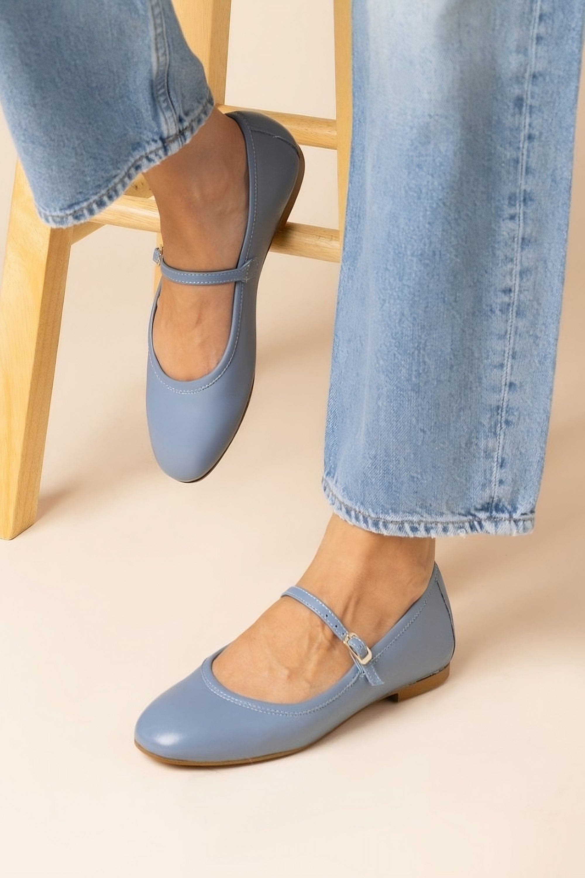 Menina Step Boheme Leather Mary Jane Flat, Alternate, color, Twilight Blue