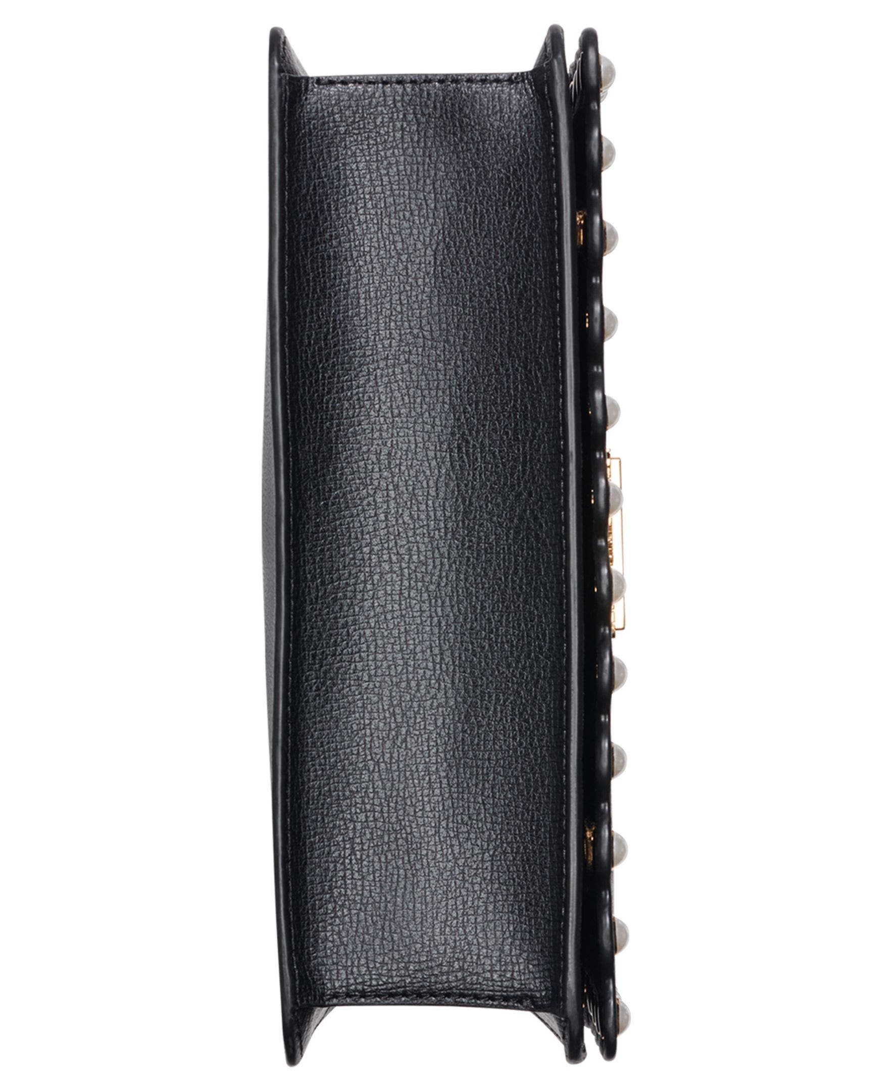 KARL LAGERFELD PARIS Simone Crossbody with Pearls, Alternate, color, Black/Gold