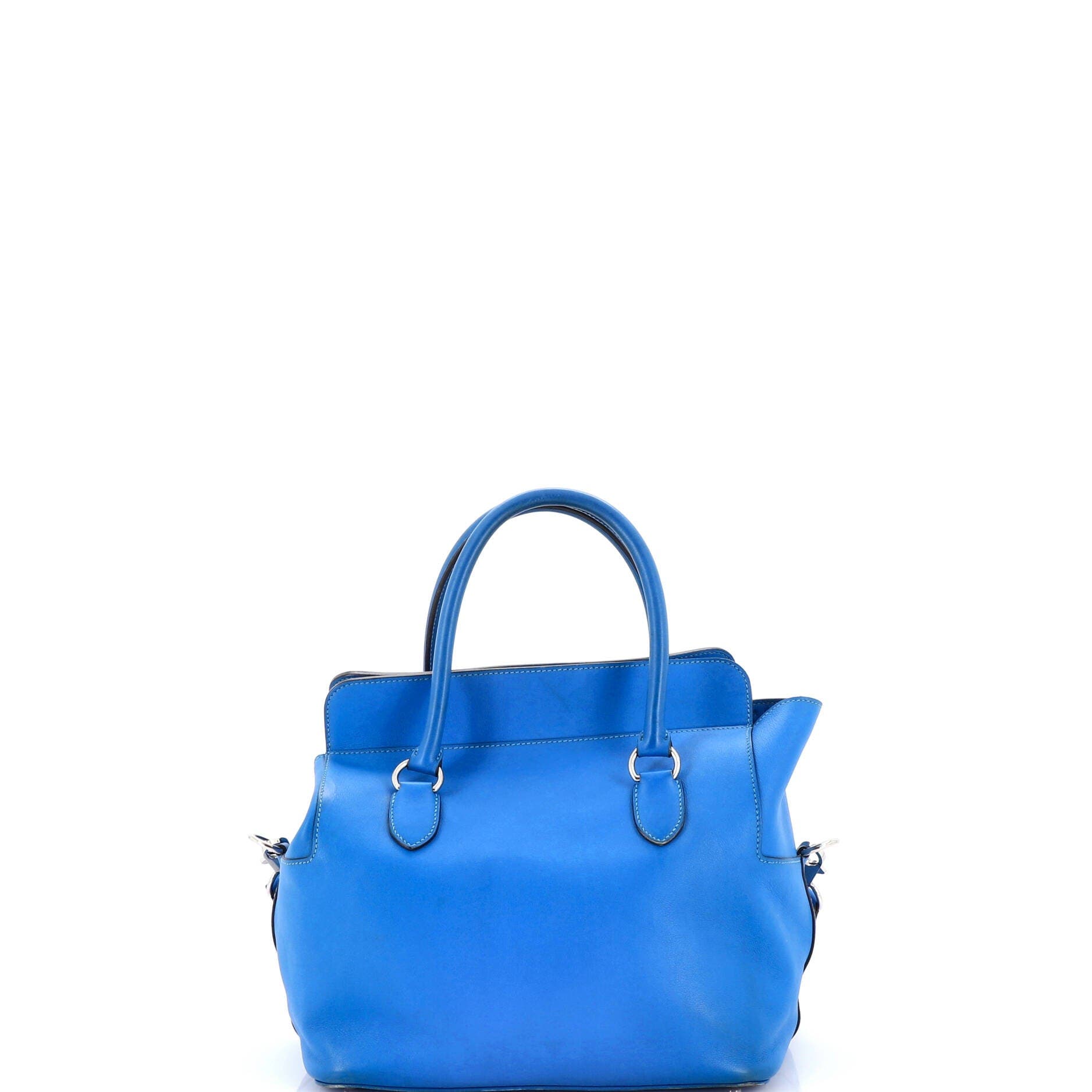 Pre-Owned Hermes Toolbox Bag Swift 26, Alternate, color, Bleu Hydra