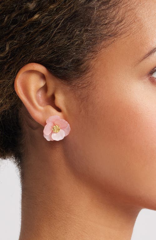 Nordstrom Floral Statement Stud Earrings In Blush- Gold