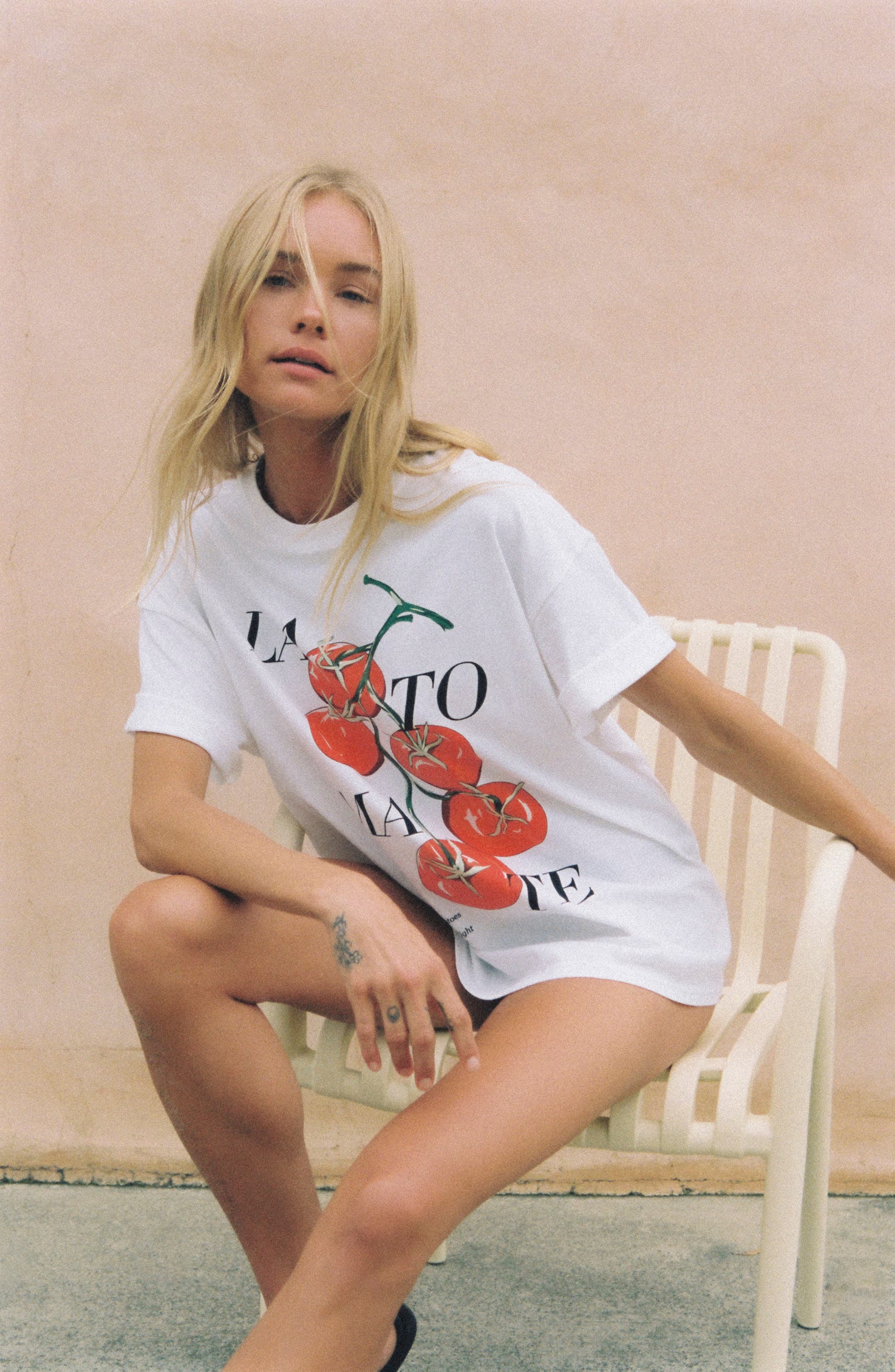 French Connection La Tomate Oversize Cotton Graphic T-Shirt (Women ...