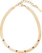 st. Moran Gemstone Snake Chain Necklace