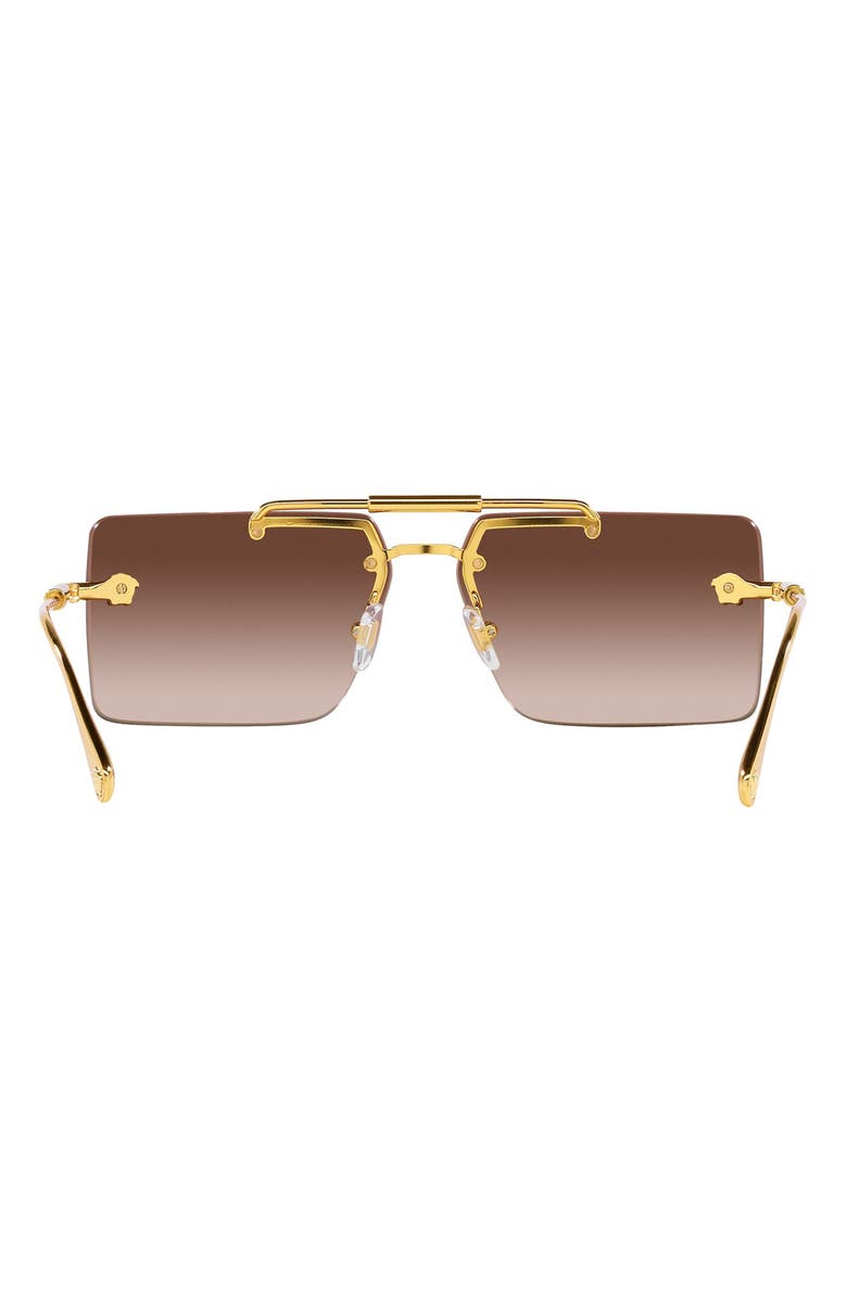 Versace 60mm Gradient Rectangular Sunglasses, Alternate, color, 