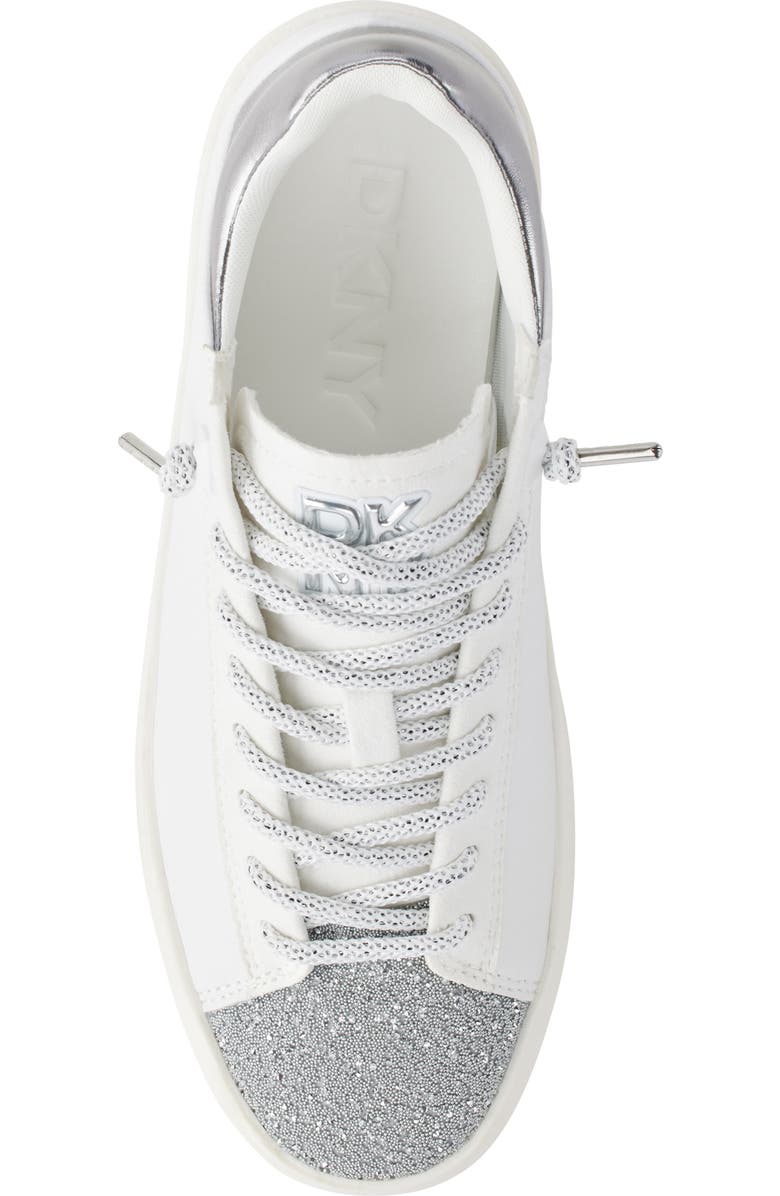 DKNY Ginali Metallic Sneaker, Alternate, color, White