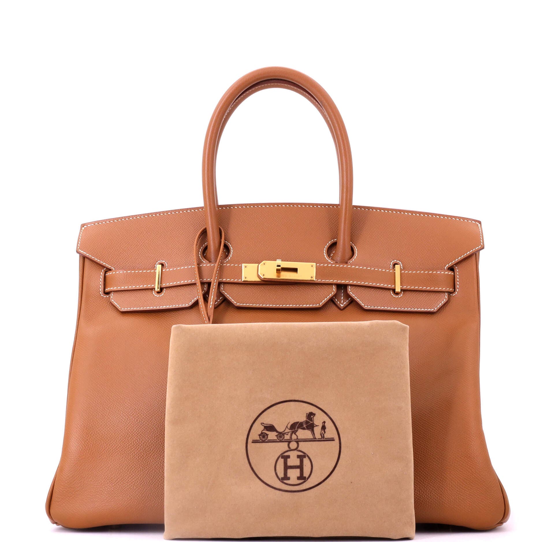 Pre-Owned Hermes Birkin Handbag Brown Courchevel with Gold Hardware 35, Alternate, color, Gold