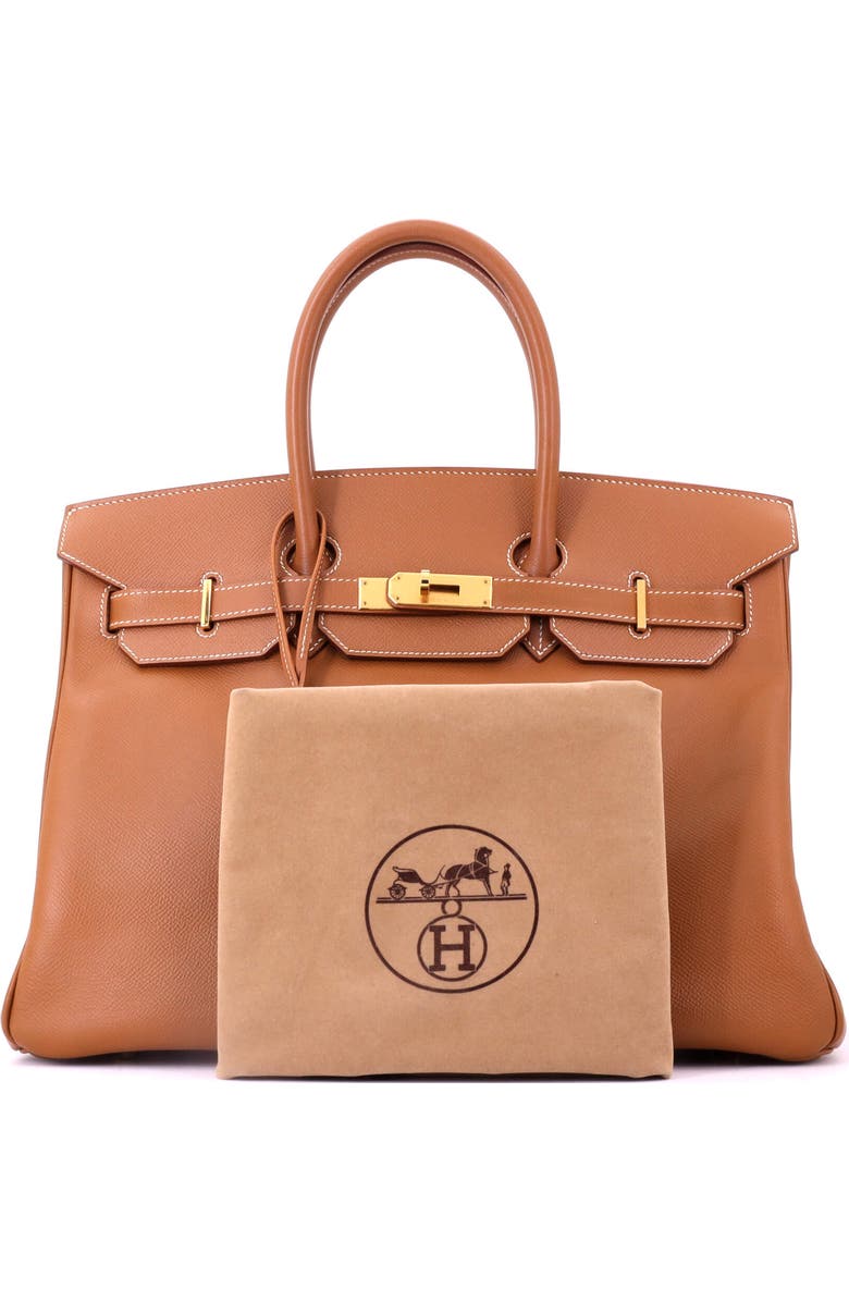 Pre-Owned Hermes Birkin Handbag Brown Courchevel with Gold Hardware 35, Alternate, color, Gold