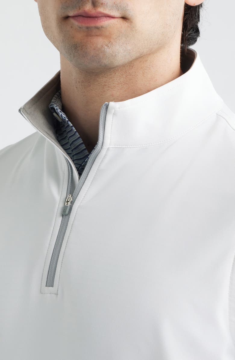 Peter Millar Galway Performance Quarter Zip Vest, Alternate, color, White