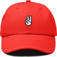 Dalix Peace Sign Embroidered Dad Hat