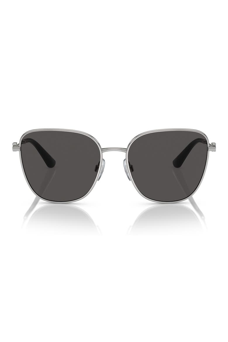 56mm Gradient Butterfly Sunglasses, Main, color, SILVER