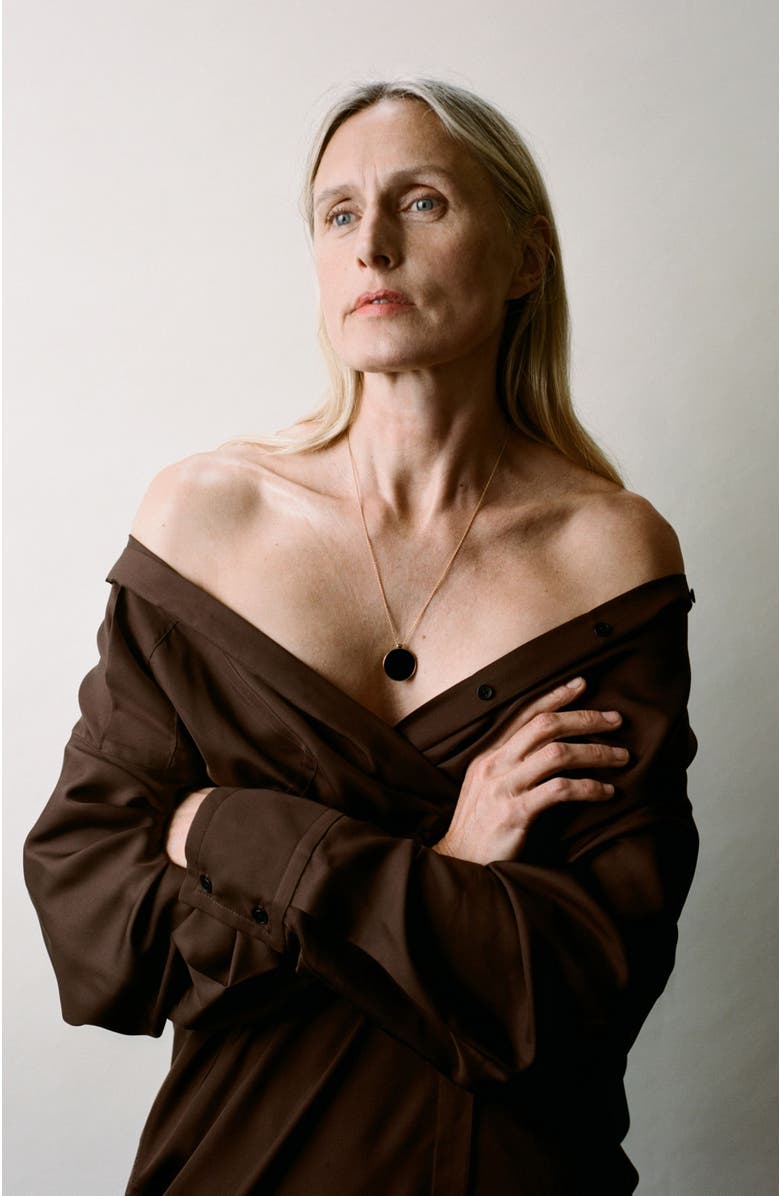 Otiumberg 14kt Gold Vermeil Onyx Sphere Pendant, Alternate, color, Yellow Toned Gold