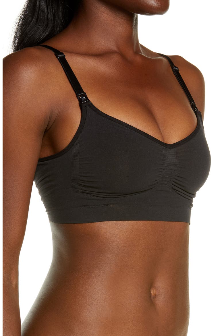 Sculpting Maternity/Nursing Bralette, Alternate, color, ONYX