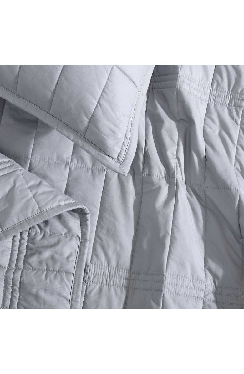 Calvin Klein Washed Percale Quilt & Shams Set, Alternate, color, Grey