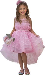Mia Belle Girls Girls Dreaming With Fairies Pink Butterfly Tulle Dress