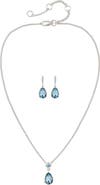 Susan Caplan Givenchy Sapphire Clip-On Earring and Necklace Set