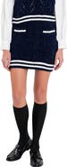 English Factory Chenille Miniskirt