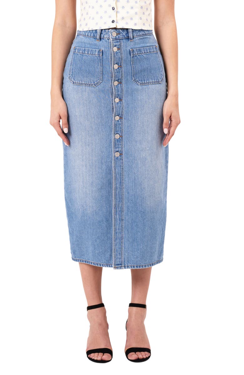 Rolla’s Denim Midi Skirt, Main, color,