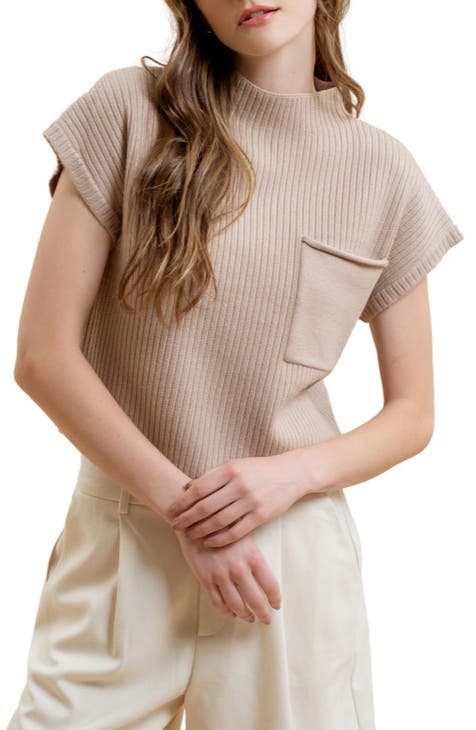 Ribbed Pocket Sweater