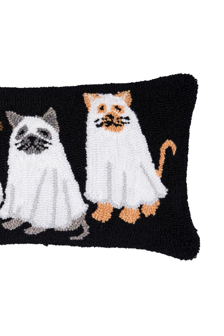 Ghost Pets Throw Pillows, Alternate, color, Black