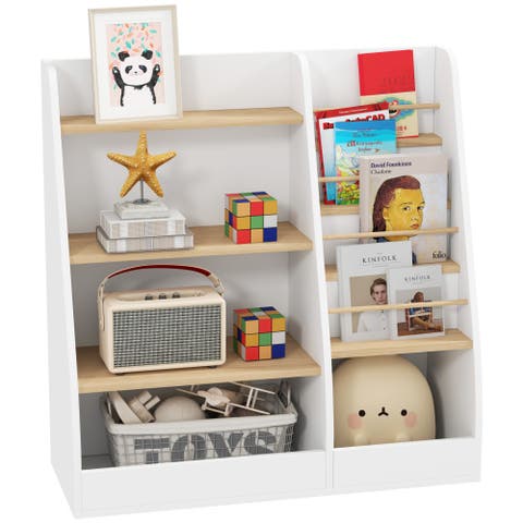 4-Tier Kids Bookshelf and Toy Storage Organizer