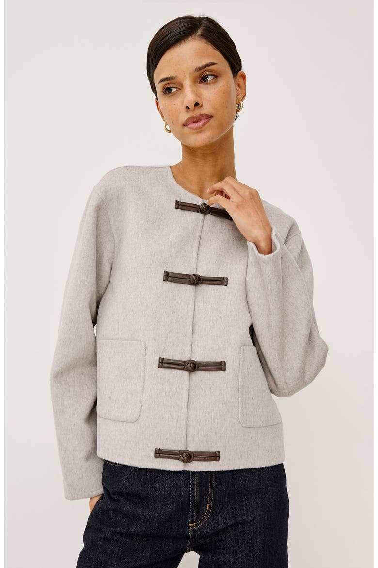 Deidre Wool Blend Jacket, Alternate, color, HEATHER OAT