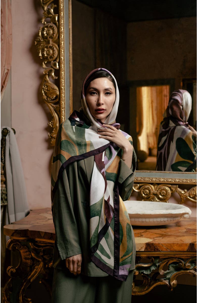 Elizabetta Livia - Silk Scarf Shawl for Women, Alternate, color, Burgundy