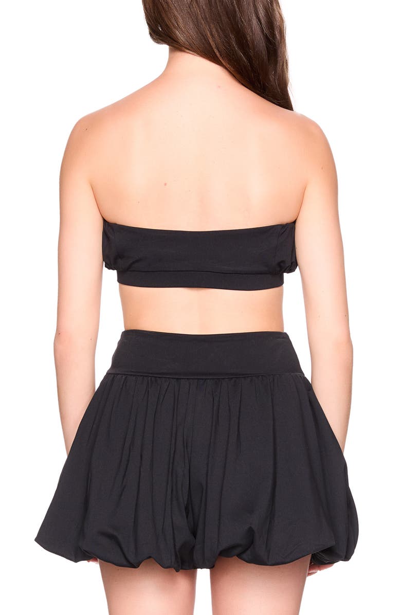 Susana Monaco Bubble Gathered Tube Top, Alternate, color, Black