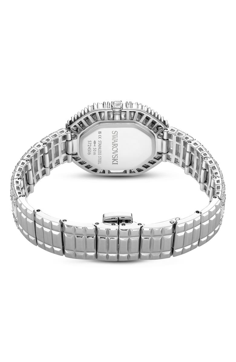 Swarovski Matrix Octagon Bracelet Watch, 28.58mm x 22.23mm, Alternate, color, Silver