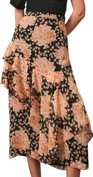 MINT VELVET Print Midi Skirt