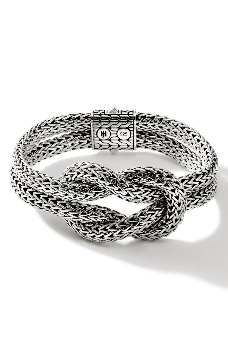 John Hardy Love Knot Bracelet, 13mm, Main, color, Silver